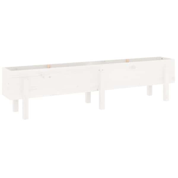 Peenrakast 160 × 30 × 38 cm, täismännipuit – valge