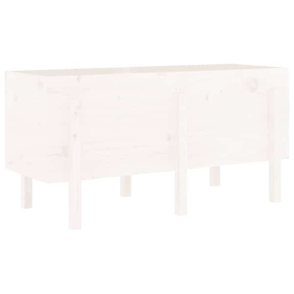 Peenrakast 121 × 50 × 57 cm, täismännipuit – valge