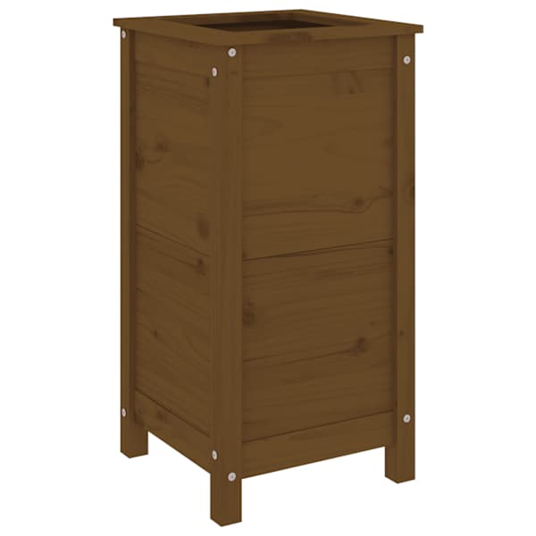 Taimekast 40 × 40 × 78 cm, täismännipuit – meepruun