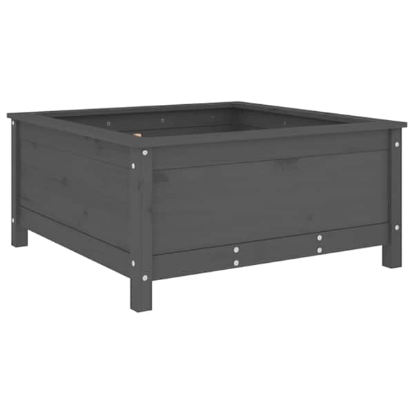 Taimekast 82,5 × 82,5 × 39 cm, täismännipuit – hall