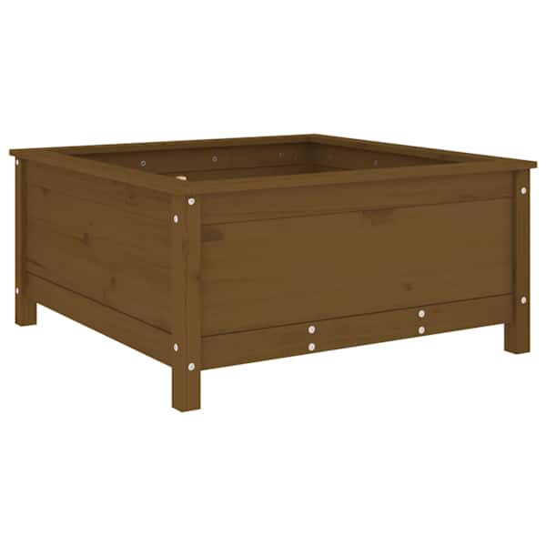Taimekast 82,5 × 82,5 × 39 cm, täismännipuit – meepruun