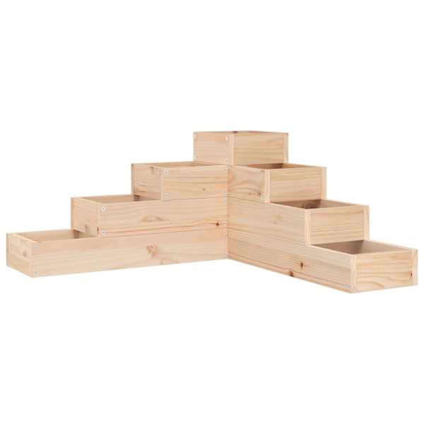 Taimekast 4-tasandiline 80,5 × 79 × 36 cm, männipuit (töötlemata) – naturaalne männipuit