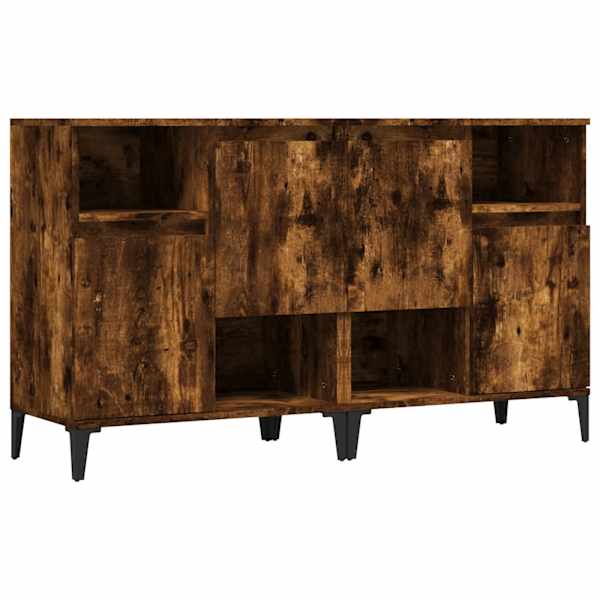 Puhvetkapid 2 tk, suitsutatud tamm, 60 × 35 × 70 cm, tehispuit