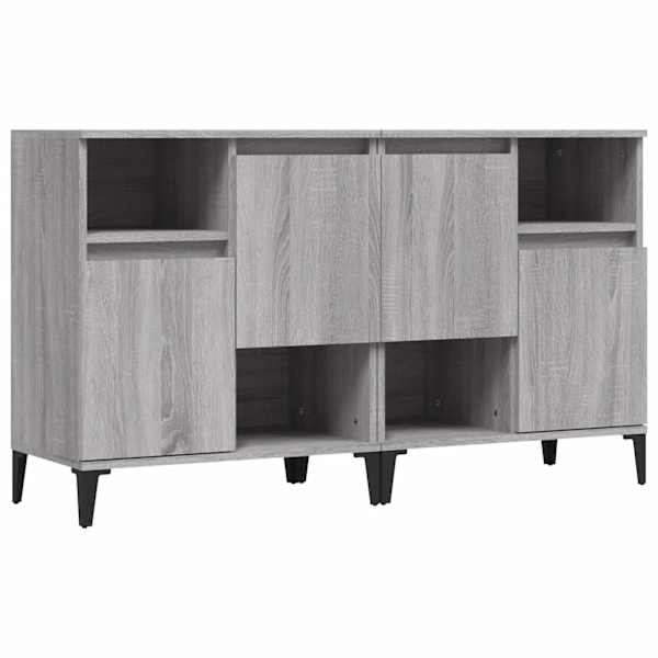 Puhvetkapid 2 tk, hall Sonoma tamm, 60 × 35 × 70 cm, tehispuit