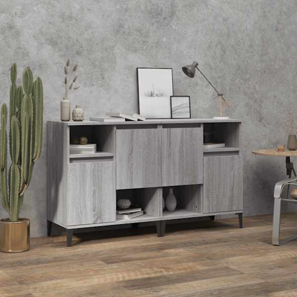 Puhvetkapid 2 tk, hall Sonoma tamm, 60 × 35 × 70 cm, tehispuit
