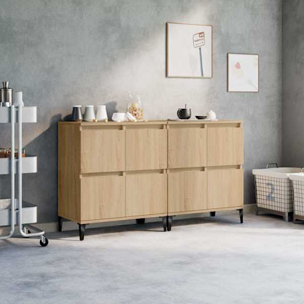 Puhvetkapid 2 tk, Sonoma tamm, 60 × 35 × 70 cm, tehispuit