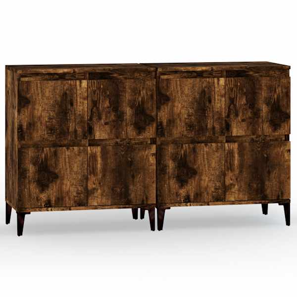 Puhvetkapid 2 tk, suitsutatud tamm, 60 × 35 × 70 cm, tehispuit