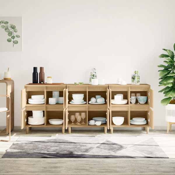 Puhvetkapid 3 tk, Sonoma tamm, 60 × 35 × 70 cm, tehispuit