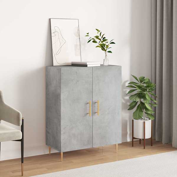 Puhvetkapp, betoonhall, 69,5 × 34 × 90 cm, tehispuit
