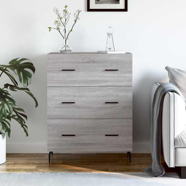 Puhvetkapp, hall, Sonoma tamm, 69,5 × 34 × 90 cm, tehispuit