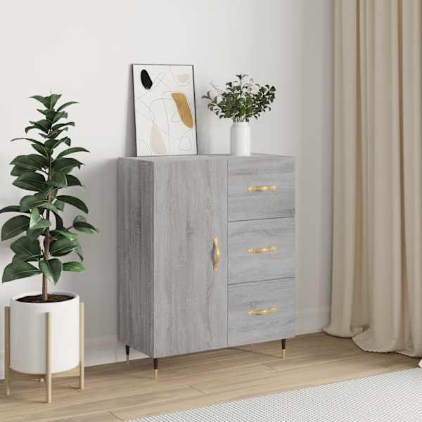 Puhvetkapp, hall, Sonoma tamm, 69,5 × 34 × 90 cm, tehispuit