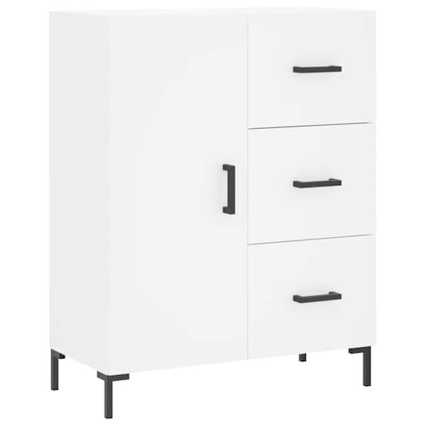 Puhvetkapp, valge, 69,5 × 34 × 90 cm, tehispuit