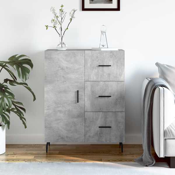 Puhvetkapp, betoonhall, 69,5 × 34 × 90 cm, tehispuit