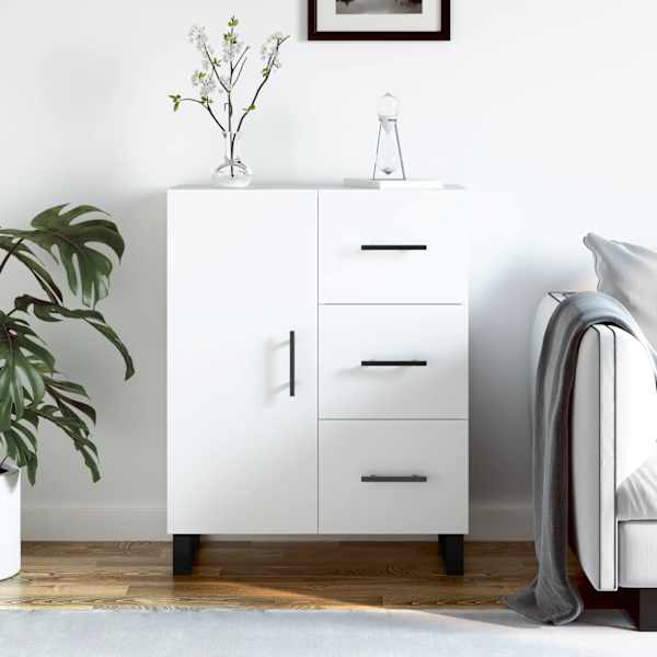 Puhvetkapp, valge, 69,5 × 34 × 90 cm, tehispuit