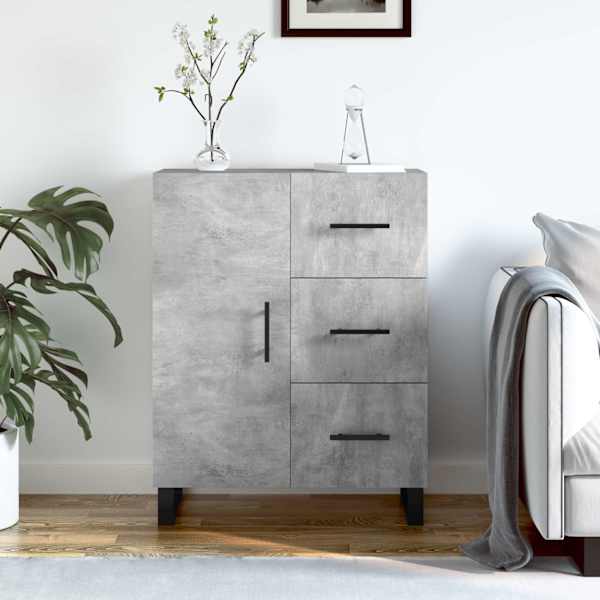 Puhvetkapp, betoonhall, 69,5 × 34 × 90 cm, tehispuit