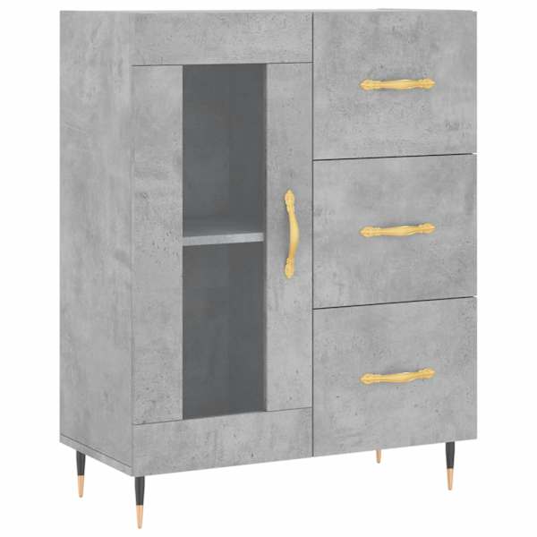 Puhvetkapp, betoonhall, 69,5 × 34 × 90 cm, tehispuit