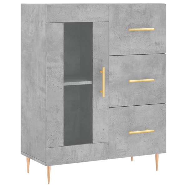 Puhvetkapp, betoonhall, 69,5 × 34 × 90 cm, tehispuit