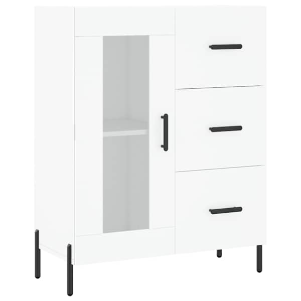 Puhvetkapp, valge, 69,5 × 34 × 90 cm, tehispuit