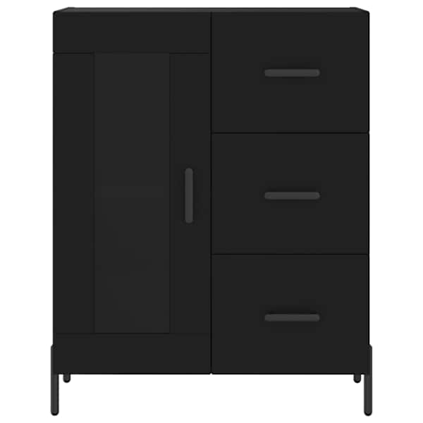 Puhvetkapp, must, 69,5 × 34 × 90 cm, tehispuit