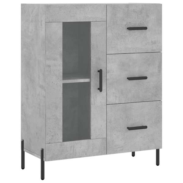 Puhvetkapp, betoonhall, 69,5 × 34 × 90 cm, tehispuit