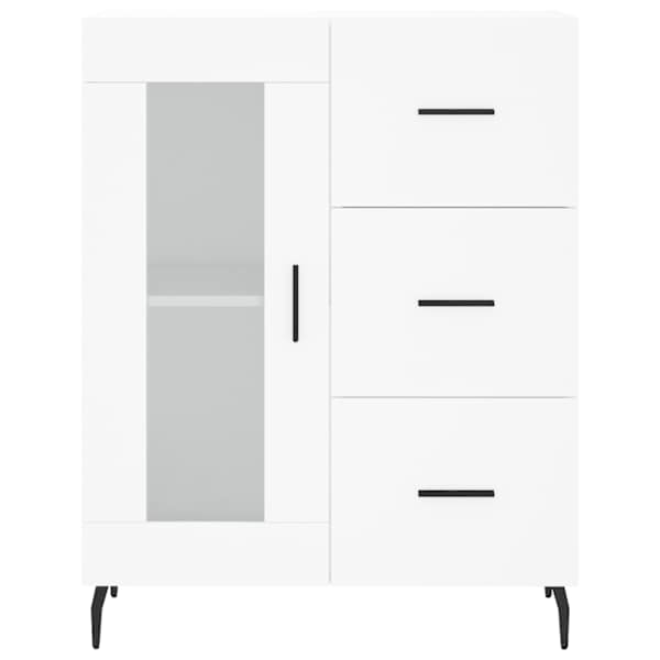 Puhvetkapp, valge, 69,5 × 34 × 90 cm, tehispuit
