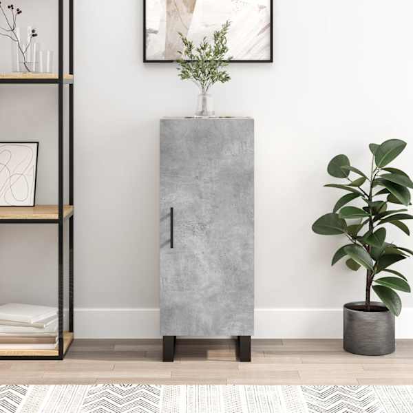 Puhvetkapp, betoonhall, 34,5 × 34 × 90 cm, tehispuit
