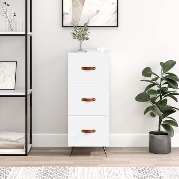 Puhvetkapp, valge, 34,5 × 34 × 90 cm, tehispuit