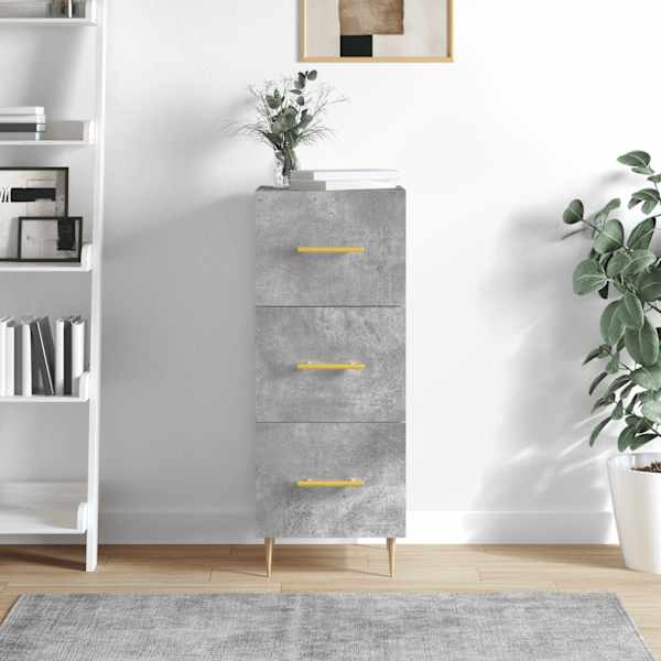 Puhvetkapp, betoonhall, 34,5 × 34 × 90 cm, tehispuit