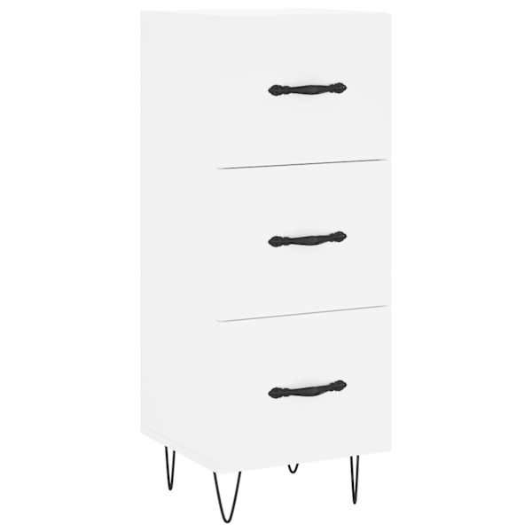 Puhvetkapp, valge, 34,5 × 34 × 90 cm, tehispuit