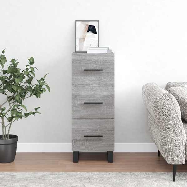 Puhvetkapp, hall Sonoma tamm, 34,5 × 34 × 90 cm, tehispuit