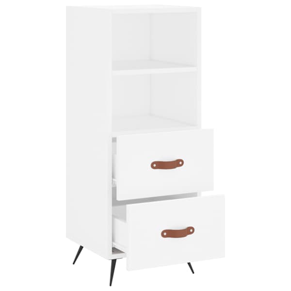 Puhvetkapp, valge, 34,5 × 34 × 90 cm, tehispuit