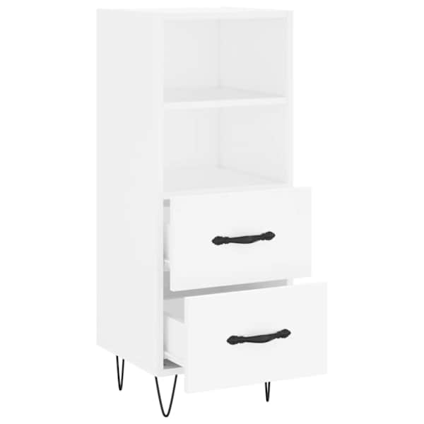 Puhvetkapp, valge, 34,5 × 34 × 90 cm, tehispuit