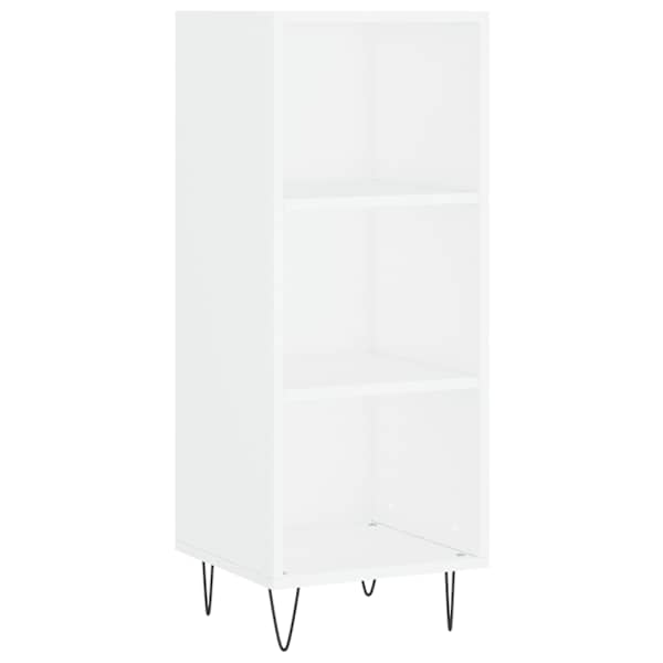 Puhvetkapp, valge, 34,5 × 32,5 × 90 cm, tehispuit