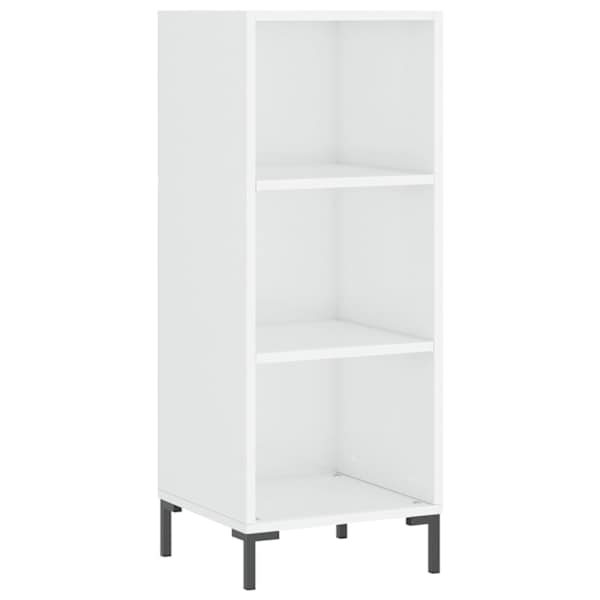 Puhvetkapp, kõrgläikega valge, 34,5 × 32,5 × 90 cm, tehispuit
