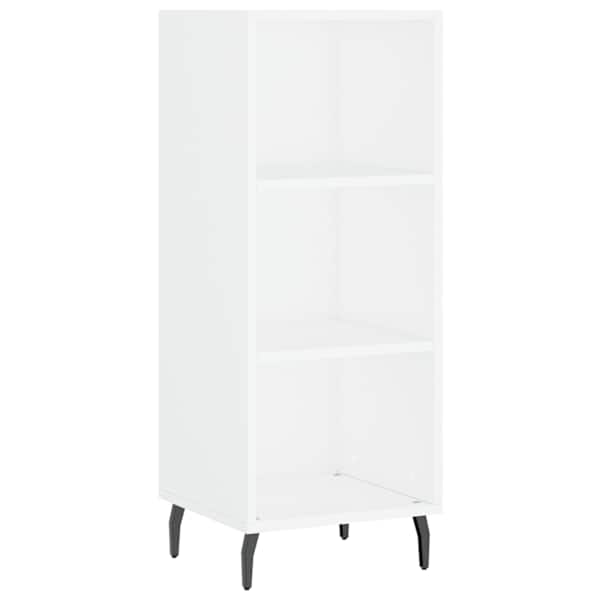Puhvetkapp, valge, 34,5 × 32,5 × 90 cm, tehispuit