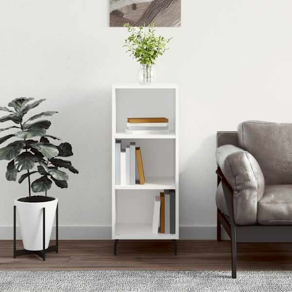 Puhvetkapp, valge, 34,5 × 32,5 × 90 cm, tehispuit