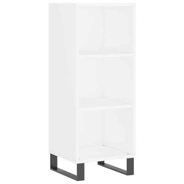 Puhvetkapp, valge, 34,5 × 32,5 × 90 cm, tehispuit