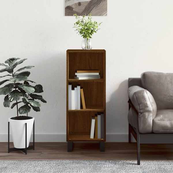 Puhvetkapp, pruun tamm, 34,5 × 32,5 × 90 cm, tehispuit
