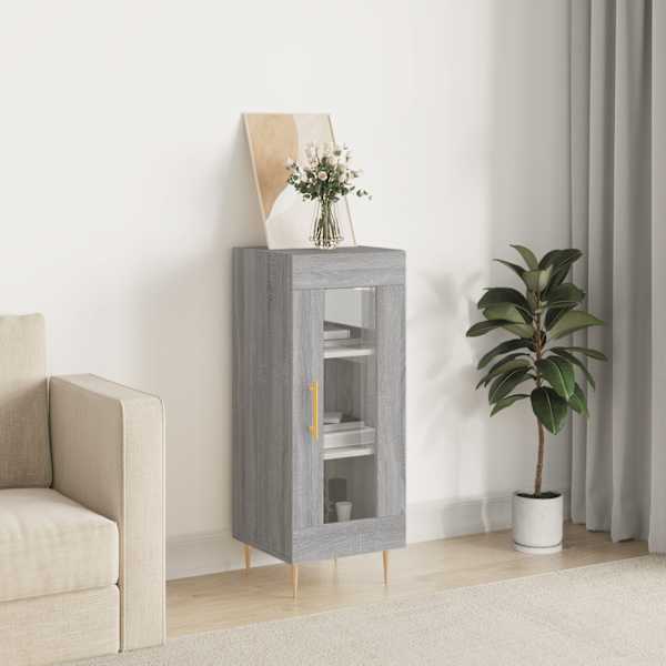 Puhvetkapp, hall Sonoma tamm, 34,5 × 34 × 90 cm, tehispuit