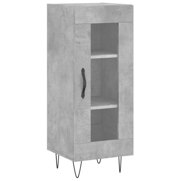 Puhvetkapp, betoonhall, 34,5 × 34 × 90 cm, tehispuit