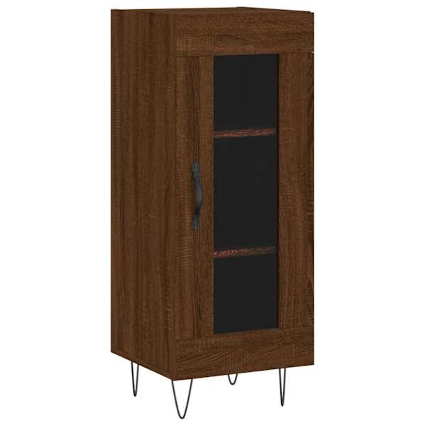Puhvetkapp, pruun tamm, 34,5 × 34 × 90 cm, tehispuit