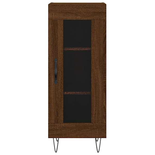 Puhvetkapp, pruun tamm, 34,5 × 34 × 90 cm, tehispuit