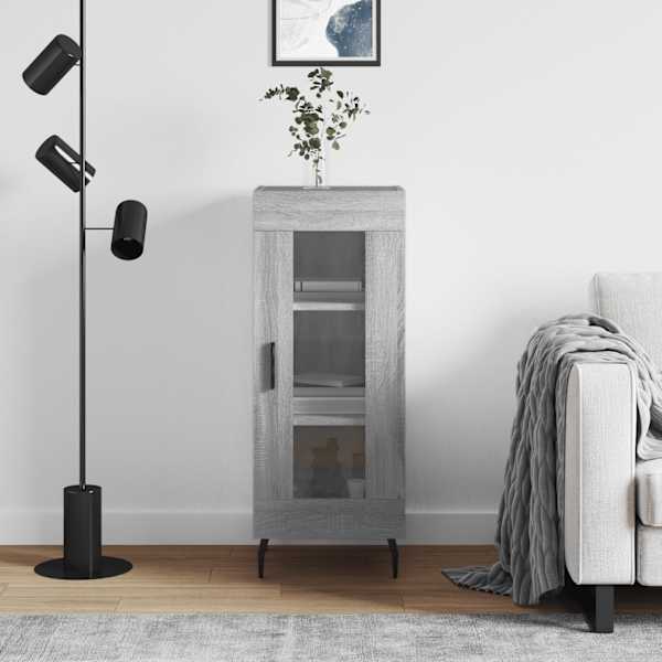 Puhvetkapp, hall Sonoma tamm, 34,5 × 34 × 90 cm, tehispuit