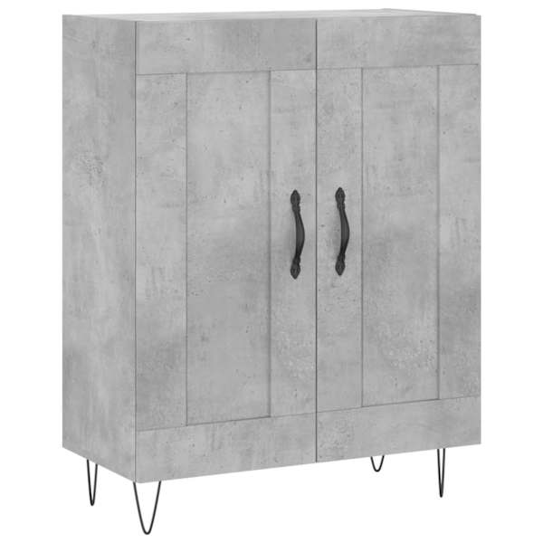 Puhvetkapp, betoonhall, 69,5 × 34 × 90 cm, tehispuit