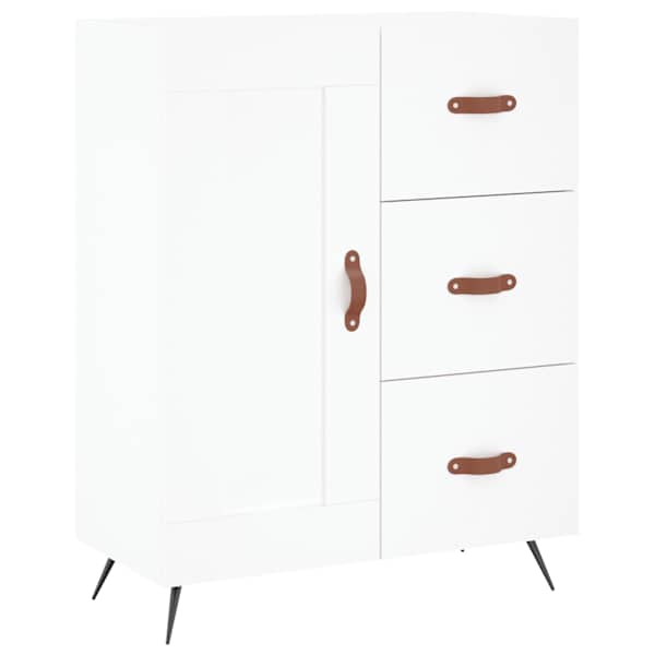 Puhvetkapp, valge, 69,5 × 34 × 90 cm, tehispuit