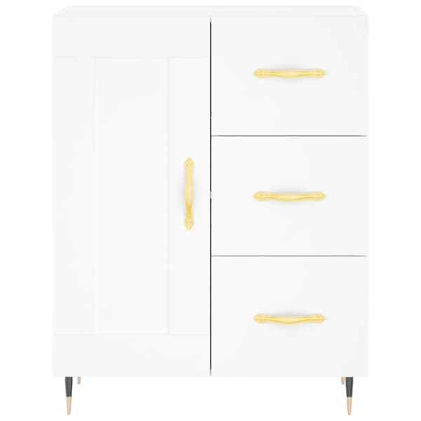 Puhvetkapp, valge, 69,5 × 34 × 90 cm, tehispuit