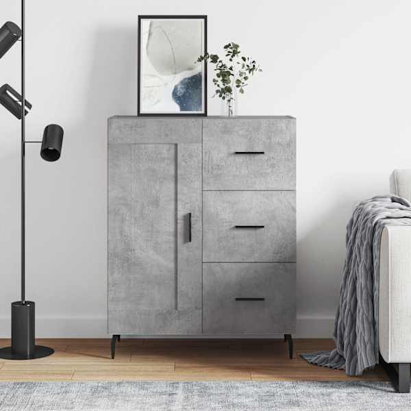 Puhvetkapp, betoonhall, 69,5 × 34 × 90 cm, tehispuit