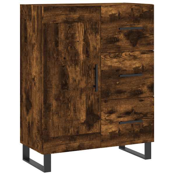 Puhvetkapp, suitsutatud tamm, 69,5 × 34 × 90 cm, tehispuit