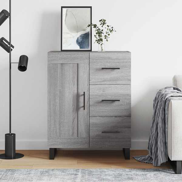 Puhvetkapp, hall, Sonoma tamm, 69,5 × 34 × 90 cm, tehispuit