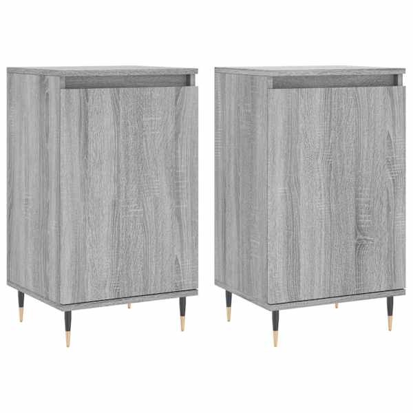 Puhvetkapid 2 tk, hall Sonoma tamm, 40 × 35 × 70 cm, tehispuit